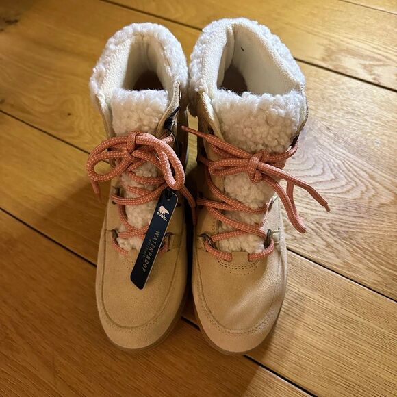 NWT Sorel Evie sued lace up platform boot 8 - Picture 2 of 7